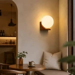 Đèn tường bằng gỗ Nhật Bản Đèn tường Led trong nhà Retro Thích hợp cho phòng ngủ Đầu giường, Phòng khách, Trang trí bàn trang điểm — ảnh 3