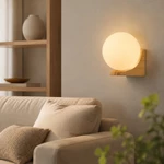 Đèn tường bằng gỗ Nhật Bản Đèn tường Led trong nhà Retro Thích hợp cho phòng ngủ Đầu giường, Phòng khách, Trang trí bàn trang điểm — ảnh 8