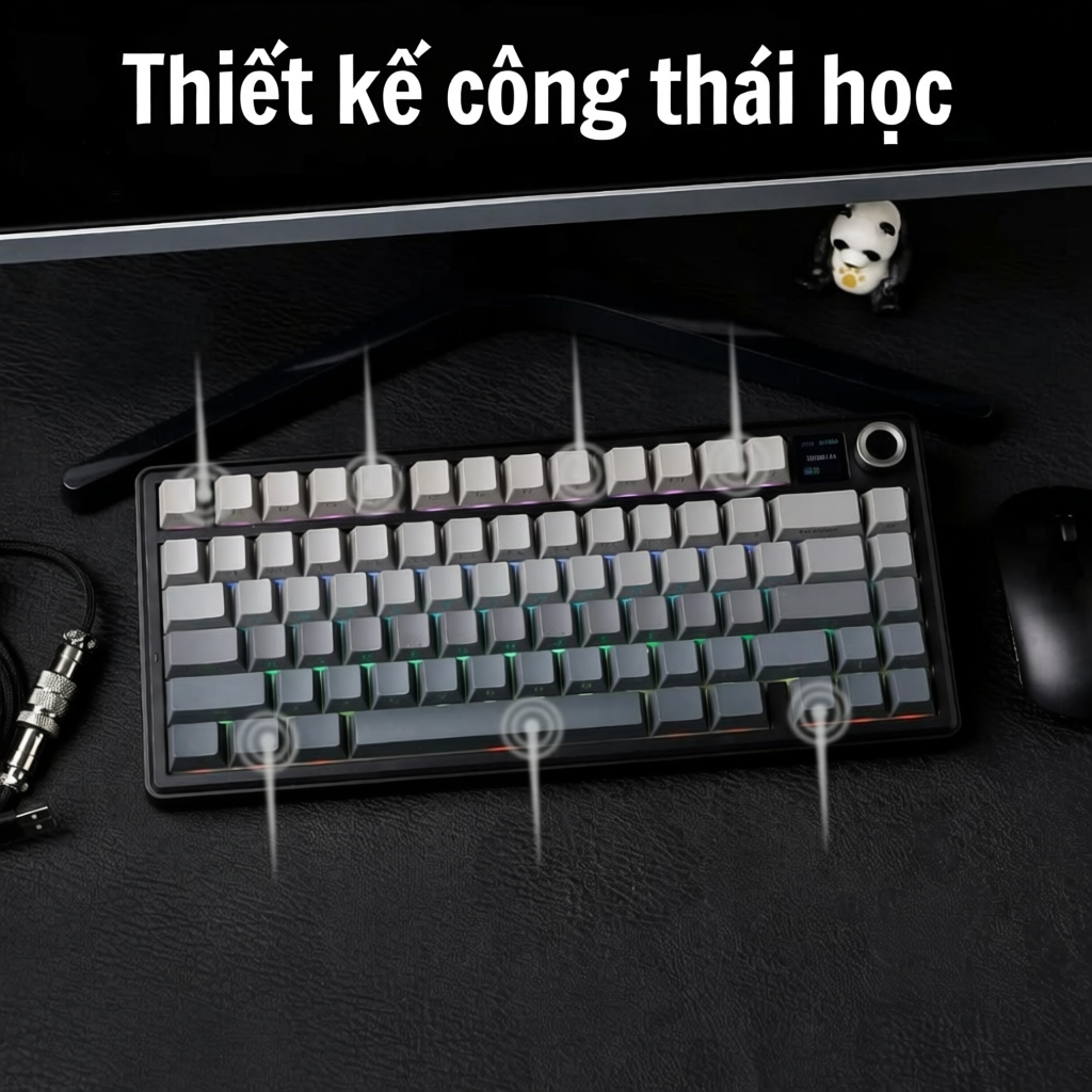 Bàn phím cơ bluetooth  AULA S75 PRO kết nối không dây - Có màn LCD Custom ảnh GIF - Dùng Cho PC,laptop Bảo hành 12 tháng | BigBuy360 - bigbuy360.vn