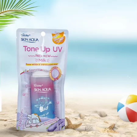Sữa Chống Nắng SUNPLAY Skin Aqua Tone Up Lavender Hiệu Chỉnh Sắc Da (Tím) SPF50+/PA++++ (Chai 50g)