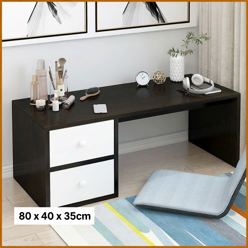 Bàn trang điểm bệt có ngăn kéo ngồi bệt đa năng gỗ MDF cao cấp - ảnh 10