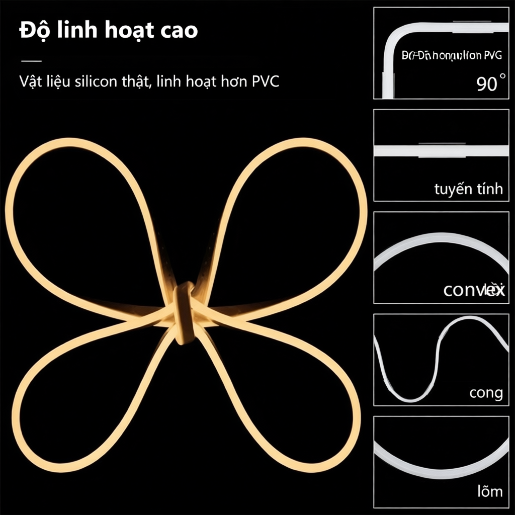 Dây Đèn Neon LED Dẻo 360° Có Phích Cắm, IP67 Chống Nước, đa dạng kích thước | BigBuy360 - bigbuy360.vn