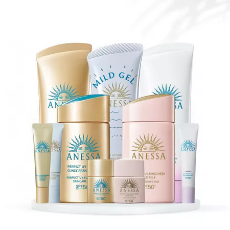Kem Chống Nắng Dạng Sữa Anessa Dưỡng Trắng, Kiềm Dầu, Cấp Ẩm SPF 50+ PA++++ 20ml/60ml/90g