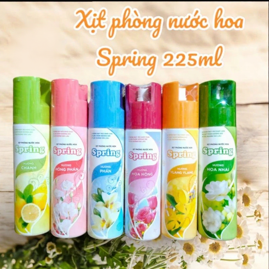 (6 MÙI) Nước hoa xịt phòng Spring 225ml