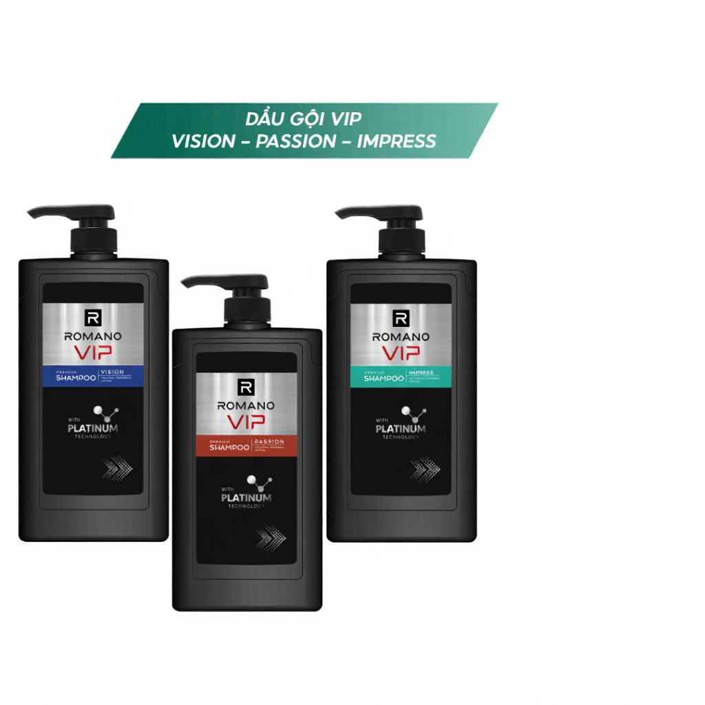 Dầu gội nam cao cấp Romano VIP Passion / Vision / Impress 650g | Shopee ...