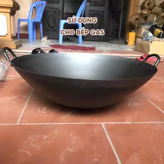 Chảo Thép Cacbon Chống Dính Kiểu Dáng Sâu Lòng 2 quai xách