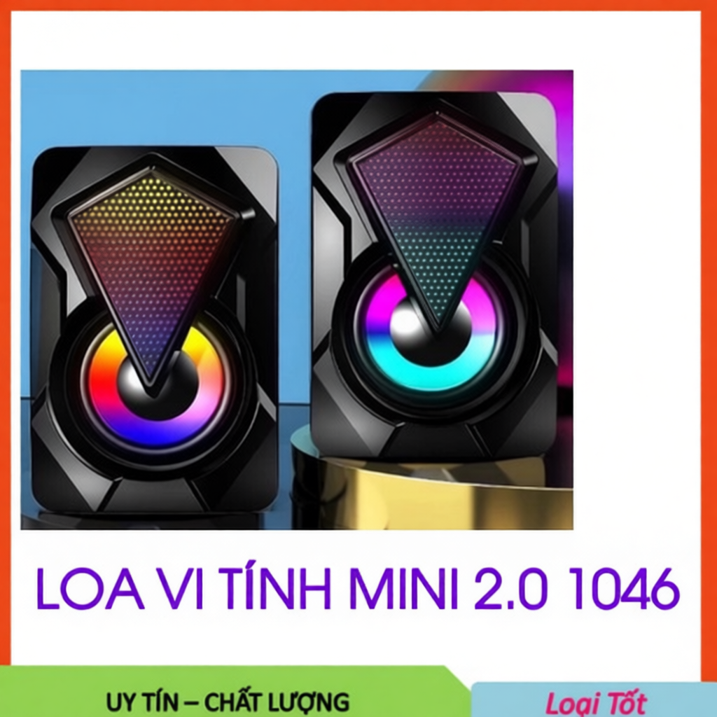 Loa Vi Tính 2.0 Mini 1046/9077 có LED RGB-Loa Để Bàn Cao Cấp - Bảo Hành ...