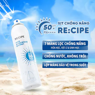 Xịt Chống Nắng Body Mặt RECIPE SPF50+ PA++++ Chống Nước Chống tia cực tím cho nam và nữ 50ml/180ml
186.000
₫
-14%
Mua để nhận quà
5.0
Đã bán 20k+
Hà Nội