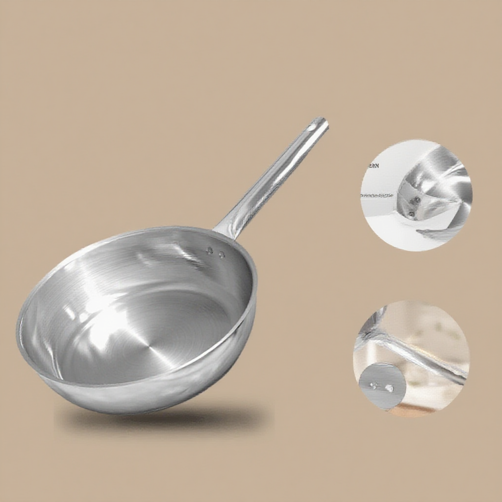 Chảo inox 304 Sunhouse 22cm dùng với mọi loại bếp lớp chống dính tự nhiên an toàn cho sức khỏe cán inox và cán nhựa | BigBuy360 - bigbuy360.vn