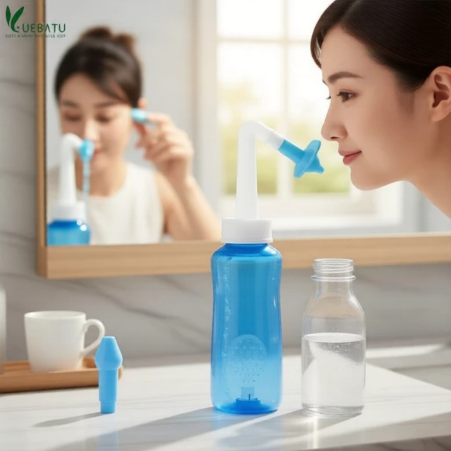 Dụng cụ rửa mũi 300ml - Bình Neti rửa mũi cho người lớn và trẻ em