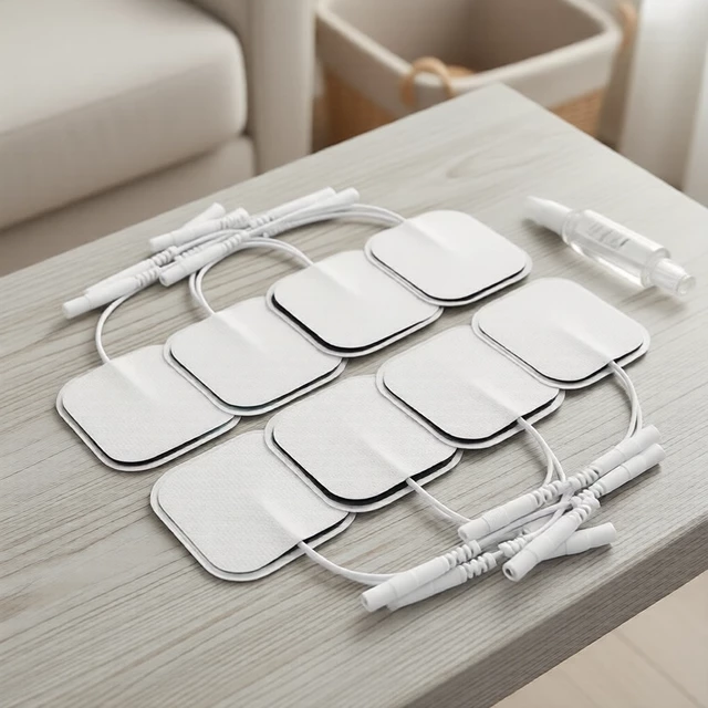Miếng dán điện cực Salorie 4x4/5x5cm tái sử dụng cho máy TENS, châm cứu kỹ thuật số, máy kích thích cơ và máy mát xa cơ thể