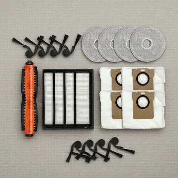 Bộ phụ kiện tương thích với Xiaomi Robot Vacuum 5 OV31GL: Lõi lăn chính, chổi cạnh, khăn lau, bộ lọc & túi đựng bụi