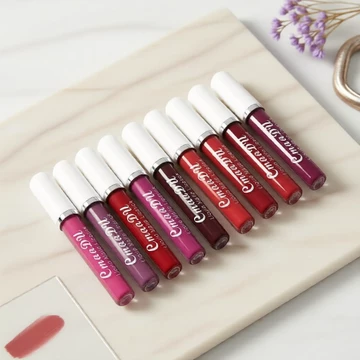 Bộ Son Bóng Lì 12 Màu CmaaDU - Son Tint Chống Nước, Không Phai Màu, Thời Trang Nude & Đỏ