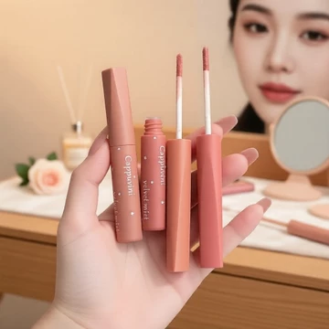 CAPPUVINI Mousse Son & Má Mút Kem - Lì Mềm, Màu Tùy Chỉnh, Lâu Trôi, Son Lì Giá Rẻ Dùng Hằng Ngày