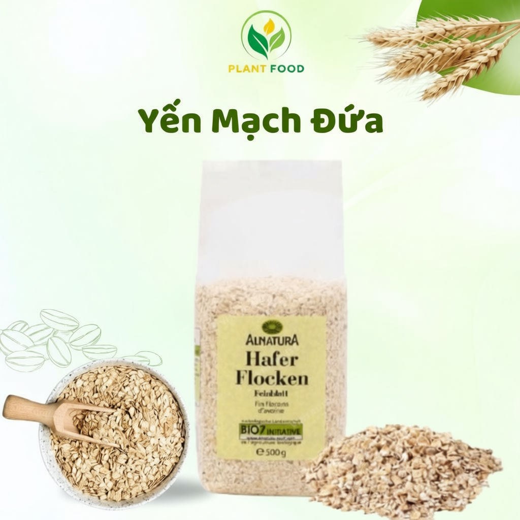 Gói 500Gr Yến Mạch Đức Tươi Cán Vỡ, Cán Dẹt — Hỗ Trợ Ăn Kiêng