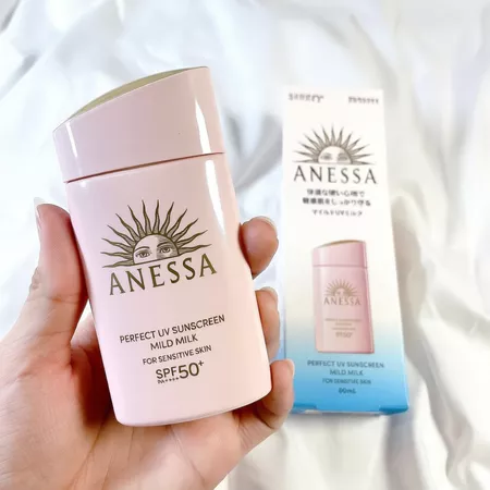 Sữa Chống Nắng Anessa MILD MILK Perfect UV Sunscreen Cho Da Nhạy Cảm UV SPF50+/PA++++ 60ml