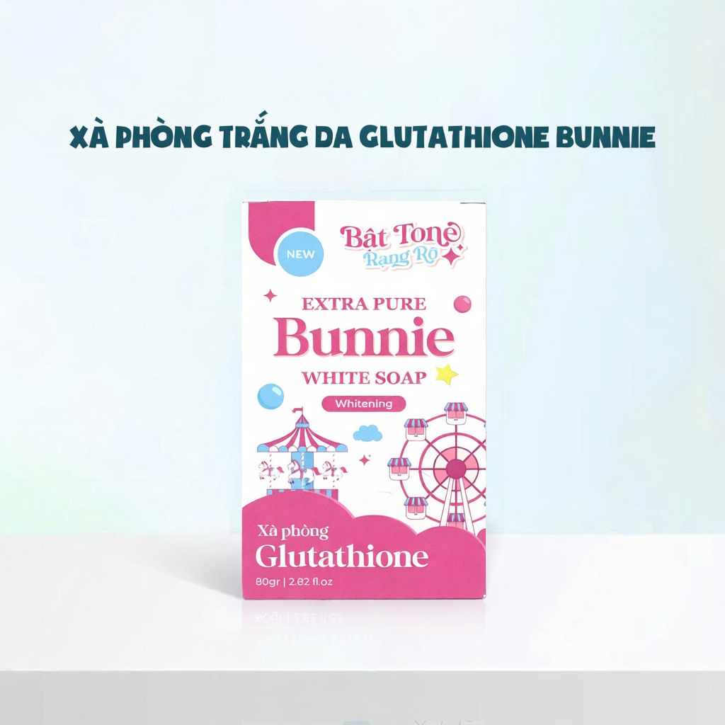 xà phòng glutathione trắng da Bunnie hỗ trợ nâng tone, dưỡng ẩm Form:Capsule