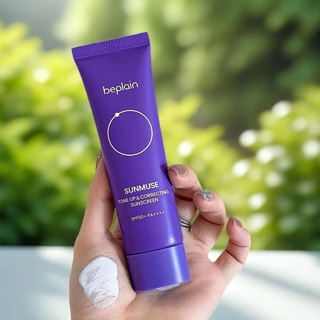 Kem Chống Nắng BEPLAIN Tím Nâng Tone Da Vật Lý Và Hóa Học Hiệu Chỉnh Da SPF50+ PA++++ 50ml
