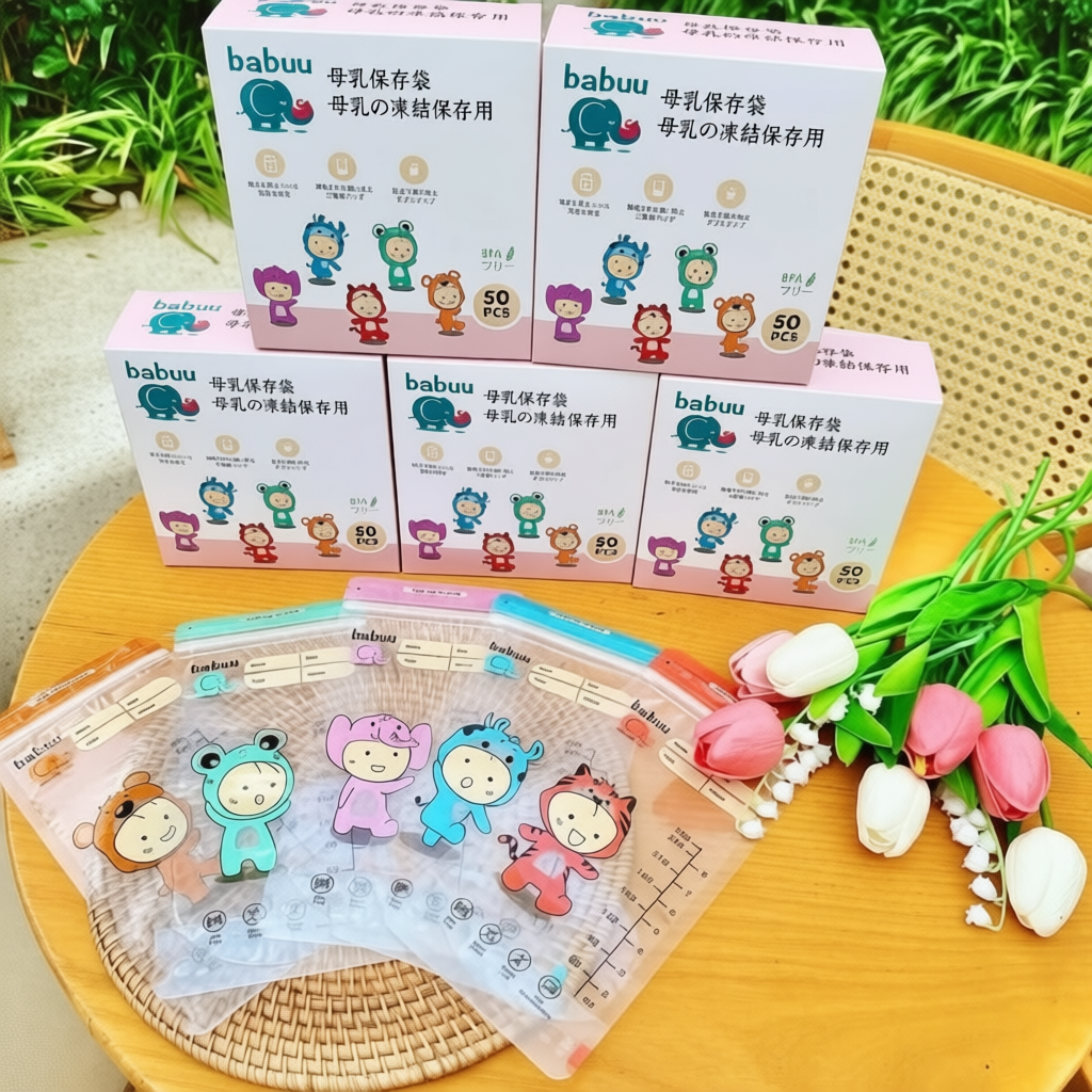 Túi Trữ Sữa Kamidi Hộp 50c Dung Tích 150ml Không Chứa BPA Có Vòi Rót Bình Sữa Tiện Lợi