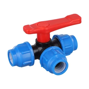 Van bi 3 chiều ống PE 20 / 25 / 32 / 40 / 50mm Van bi van nhựa