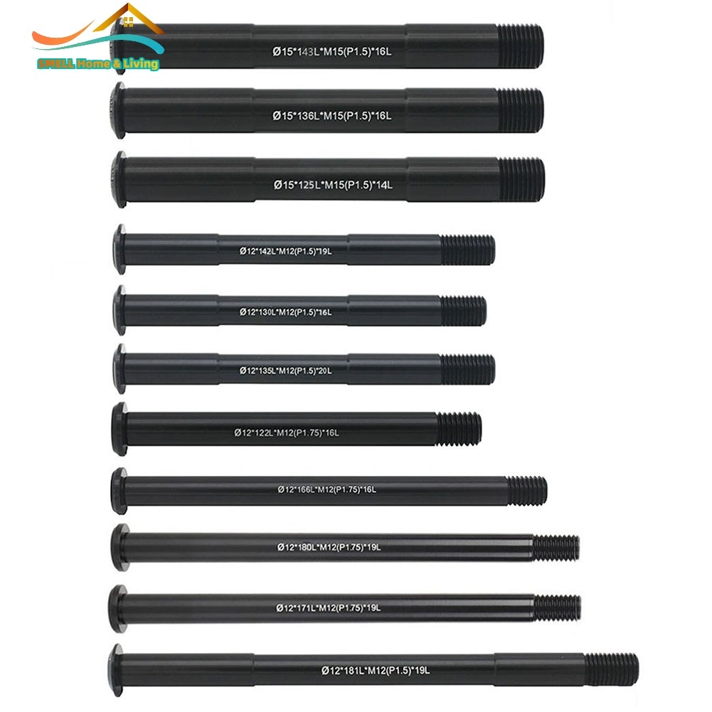 [Smellshi] Xe Đạp Thay Thế Trục Thru 12/15mm, Kích Cỡ 122-181L, P1.5/P1.75