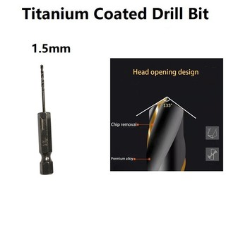 [Fuxin] 1 Bộ mũi khoan tráng thép tốc độ cao HSS 1 / 4 Chuôi lục giác 1,5-6,5mm
