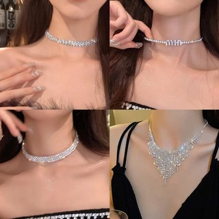 DREJET Vòng cổ hình bầu dục dát kim cương châu Âu và Mỹ Dây chuyền xương đòn cao cấp thời trang
