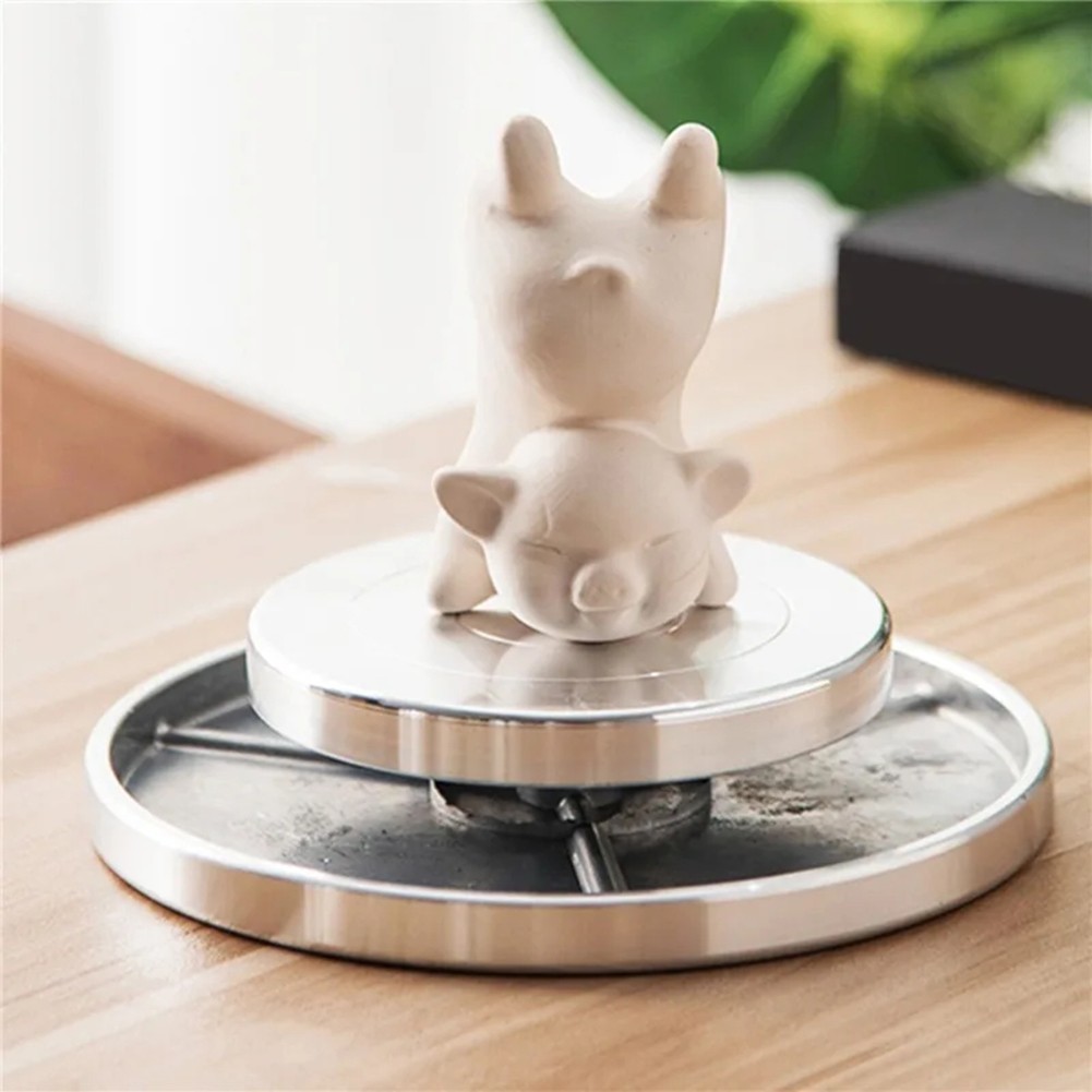 Hàng có sẵn Bàn xoay gốm Điêu khắc bàn xoay Đế mô hình thủ công Xoay hai mặt