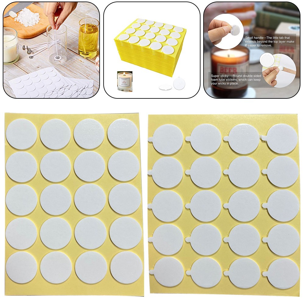 Hàng có sẵn 60 miếng dán nến, đường kính 20mm, thích hợp để làm nến DIY