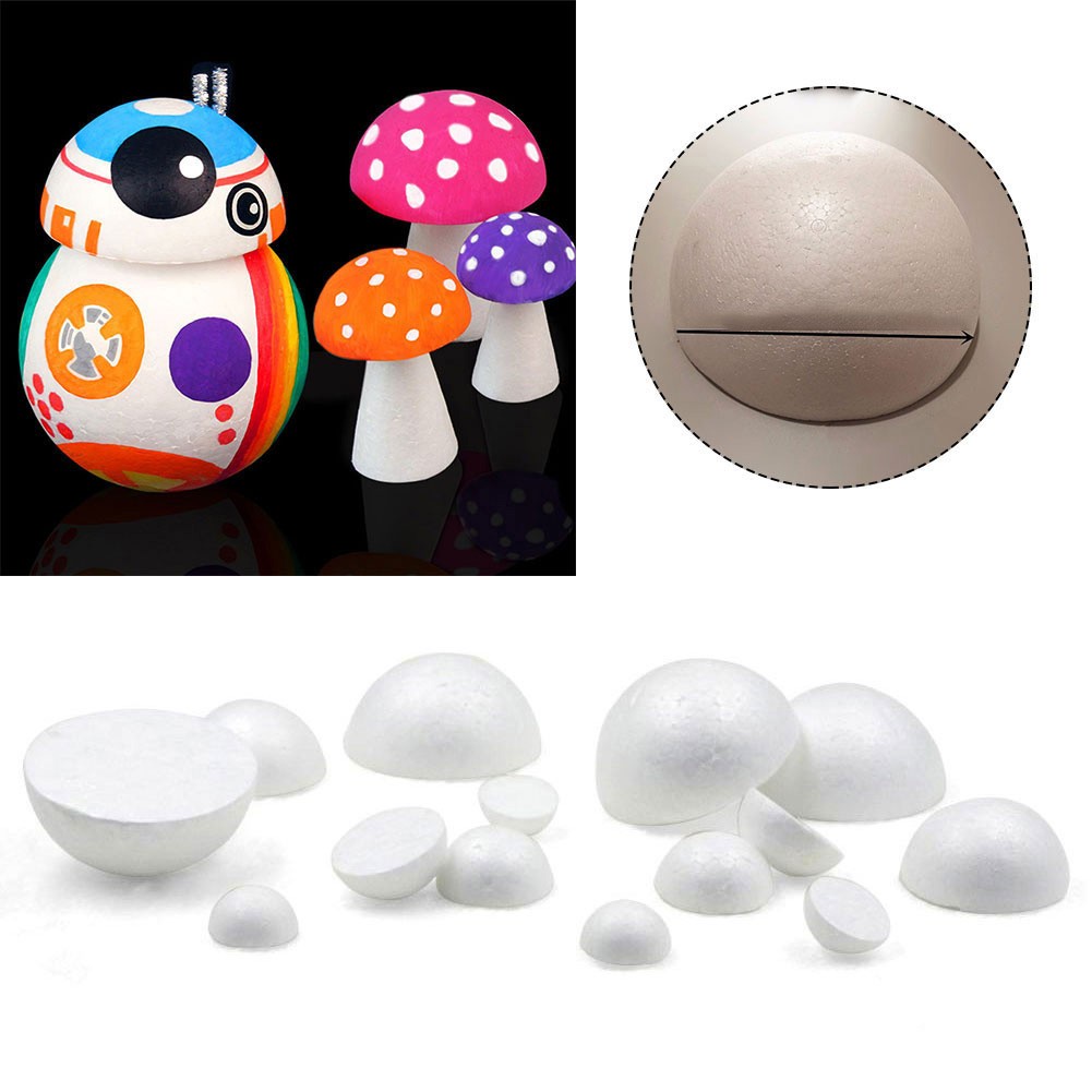[Cosyh] 1X Bọt Bán Cầu Bán Cầu Bong Bóng Xốp Tròn Trống Bóng Xốp