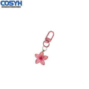 Mặt dây chuyền túi đựng dụng cụ móc khóa hoa trong suốt có hoa tinh tế
