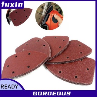 [Fuxin] 10 Đĩa cát hình tam giác 140 * 90mm 5 lỗ cho miếng đệm Dụng cụ đánh bóng điện