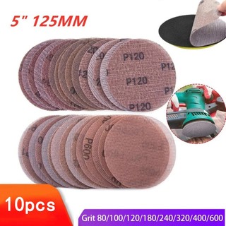[Fuxin] 10 tờ Đĩa chà nhám lưới 5 Inch Giấy nhám bụi 80 đến 600 Grit