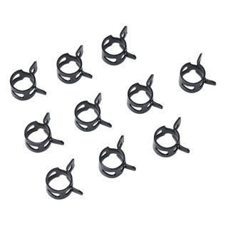 [Fuxin] 10 chiếc Lò xo đen có kẹp ống nhiên liệu Ống silicon có thể tái sử dụng Kẹp ống 5-16mm