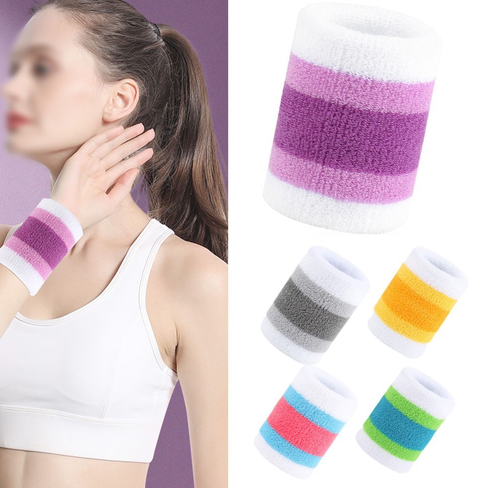 Dây đeo cổ tay thể thao hỗ trợ và hút mồ hôi, phù hợp cho chạy bộ, quần vợt và tập thể dục