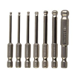 [Fuxin] 1 Mũi tuốc nơ vít lục giác đầu bi Bit lục giác mét Mũi điều khiển từ tính dài 65mm