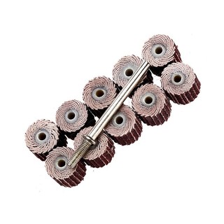 [Fuxin] 10 chiếc 240 Grit Flap Mài Bánh Xe Chà Nhám Đĩa Dụng Cụ Quay + 1 Mandrel