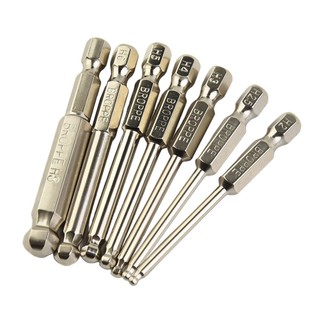 [Fuxin] 1 Mũi tuốc nơ vít lục giác đầu bi Bit lục giác mét Mũi điều khiển từ tính dài 65mm