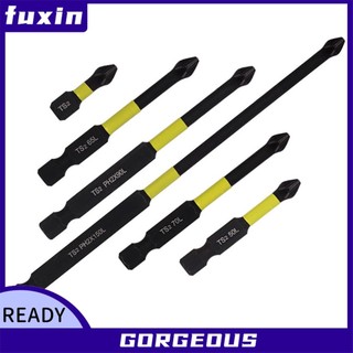 [Fuxin] 1 Đầu lô chống trượt từ tính 25-150mm PH2 Tua vít chéo Chuôi lục giác màu vàng