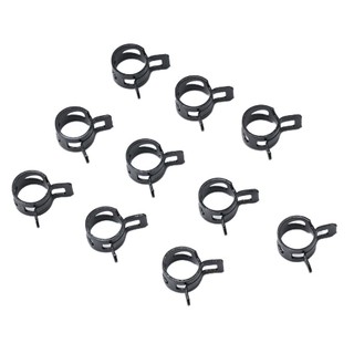 [Fuxin] 10 chiếc Lò xo đen có kẹp ống nhiên liệu Ống silicon có thể tái sử dụng Kẹp ống 5-16mm