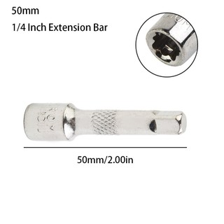 [Fuxin] Thanh nối dài bằng thép mạ crôm 1 / 4 Inch Bộ chuyển đổi cờ lê ổ cắm Ratchet 50 / 75 / 100MM