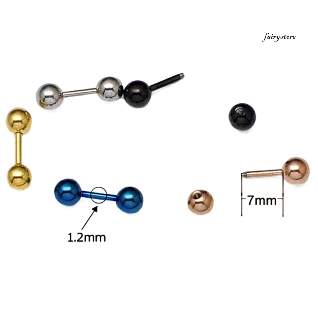 FYS _ Ear Studs Bông tai thanh tạ nam Punk chống mài mòn đơn giản để hẹn hò