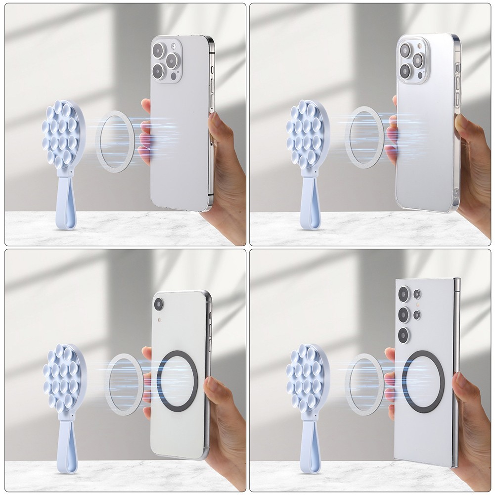 Giá đỡ điện thoại hút silicon và từ tính, linh hoạt, rảnh tay