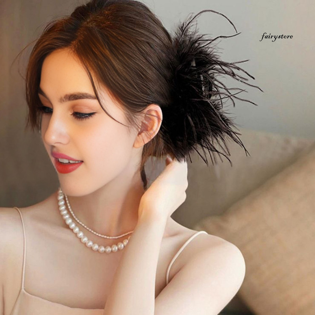 Kẹp Tóc Giả Lông Vũ Cá Mập, Chống Trơn Trượt, Phong Cách Hoạt Hình - Phụ Kiện Tóc