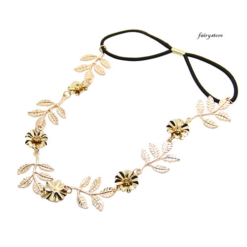 FYS _ Women Thanh Lịch Lá Baroque Hoa Co Giãn Băng Đô Tóc Tiệc Đi Biển Quà Tặng