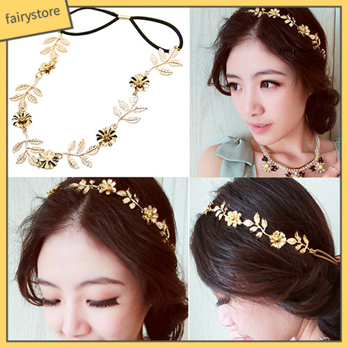 FYS _ Women Thanh Lịch Lá Baroque Hoa Co Giãn Băng Đô Tóc Tiệc Đi Biển Quà Tặng