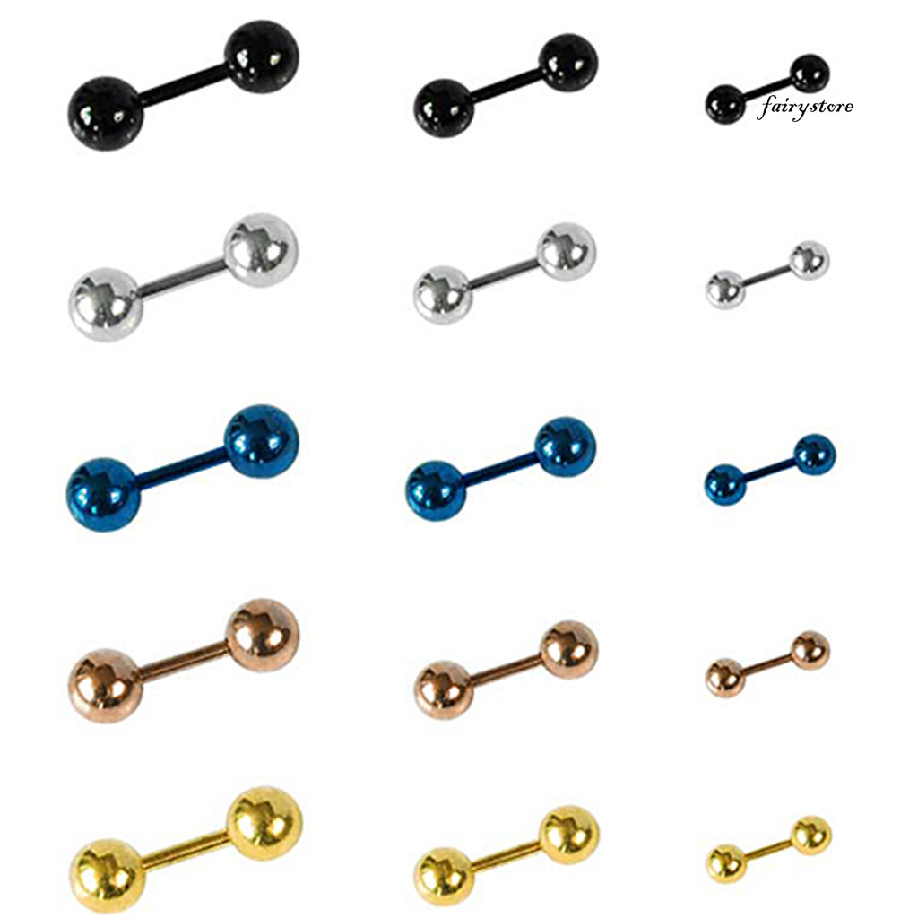 FYS _ Ear Studs Bông tai thanh tạ nam Punk chống mài mòn đơn giản để hẹn hò