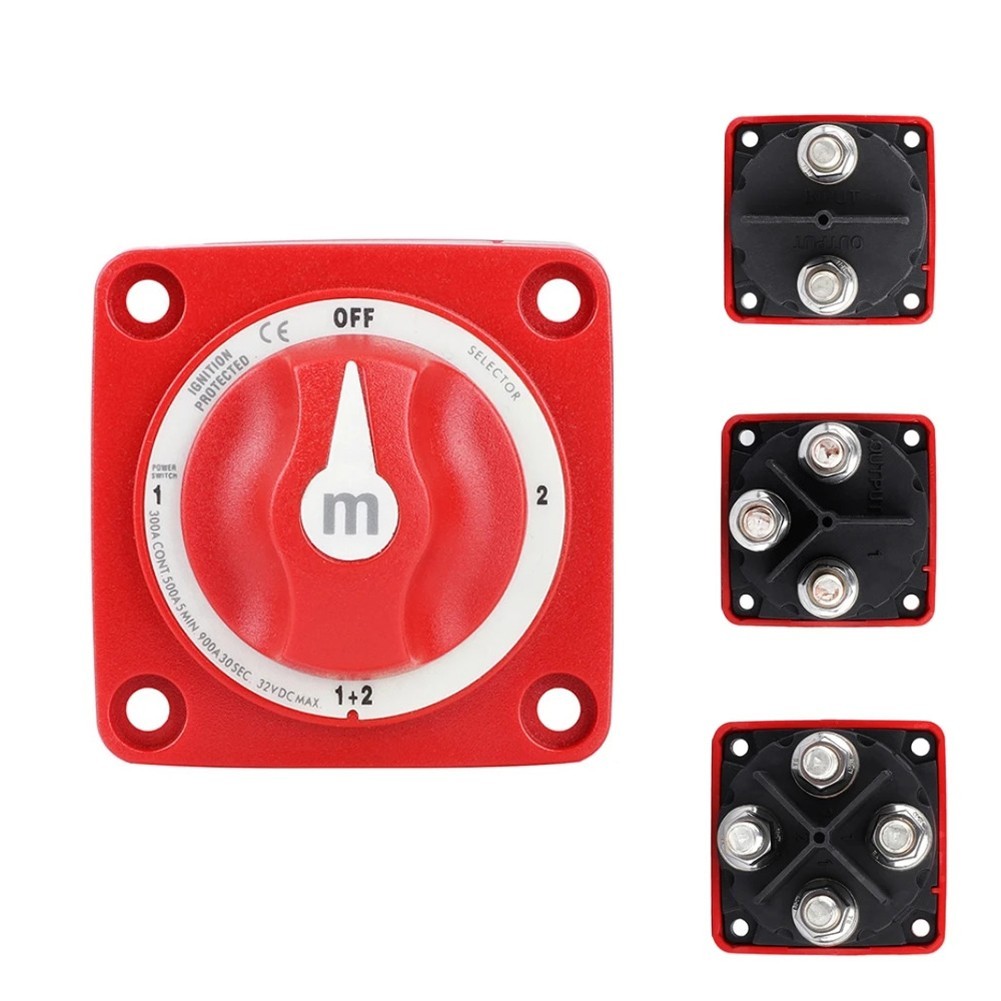 Công tắc pin đa vị trí cho cắt thuyền biển 48V, đến 300A với bộ cách ly hạng nặng