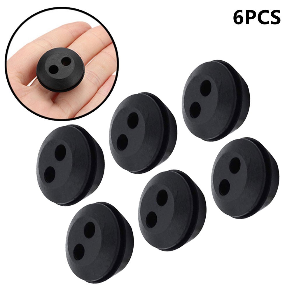 [Smellshi] 6 Chiếc Cao Su Grommet 2 Lỗ Bình Nhiên Liệu Cói Grommet Bình Nhiên Liệu Cao Su Grommet