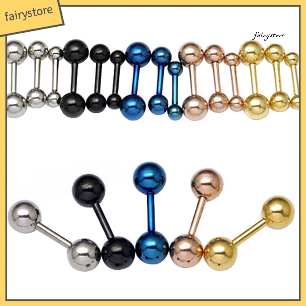 FYS _ Ear Studs Bông tai thanh tạ nam Punk chống mài mòn đơn giản để hẹn hò